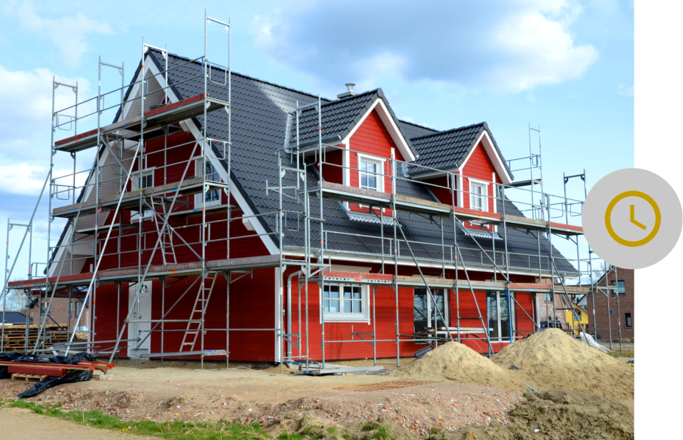 Bauzeit Holzhaus