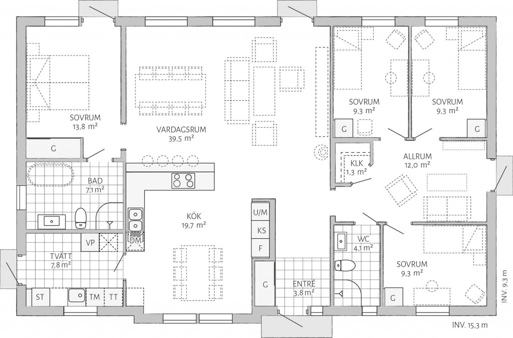 Prio 143 Traditionell Grundriss