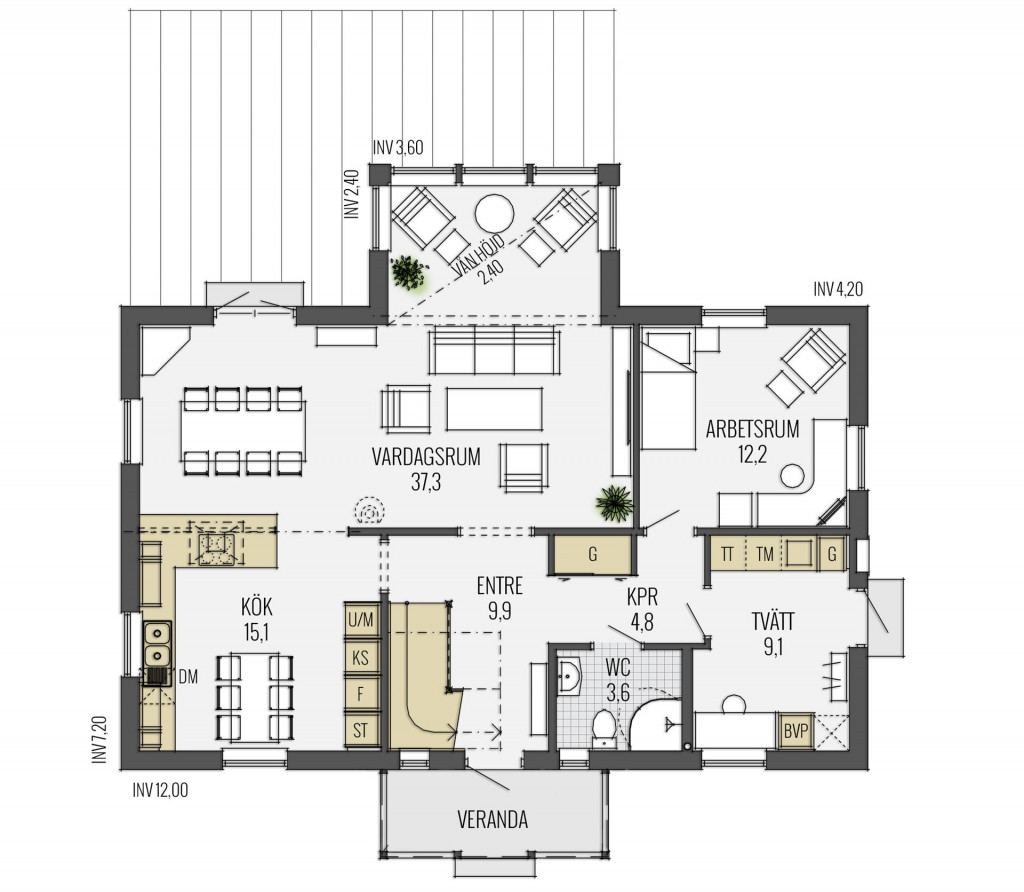 Mellangården Grundriss