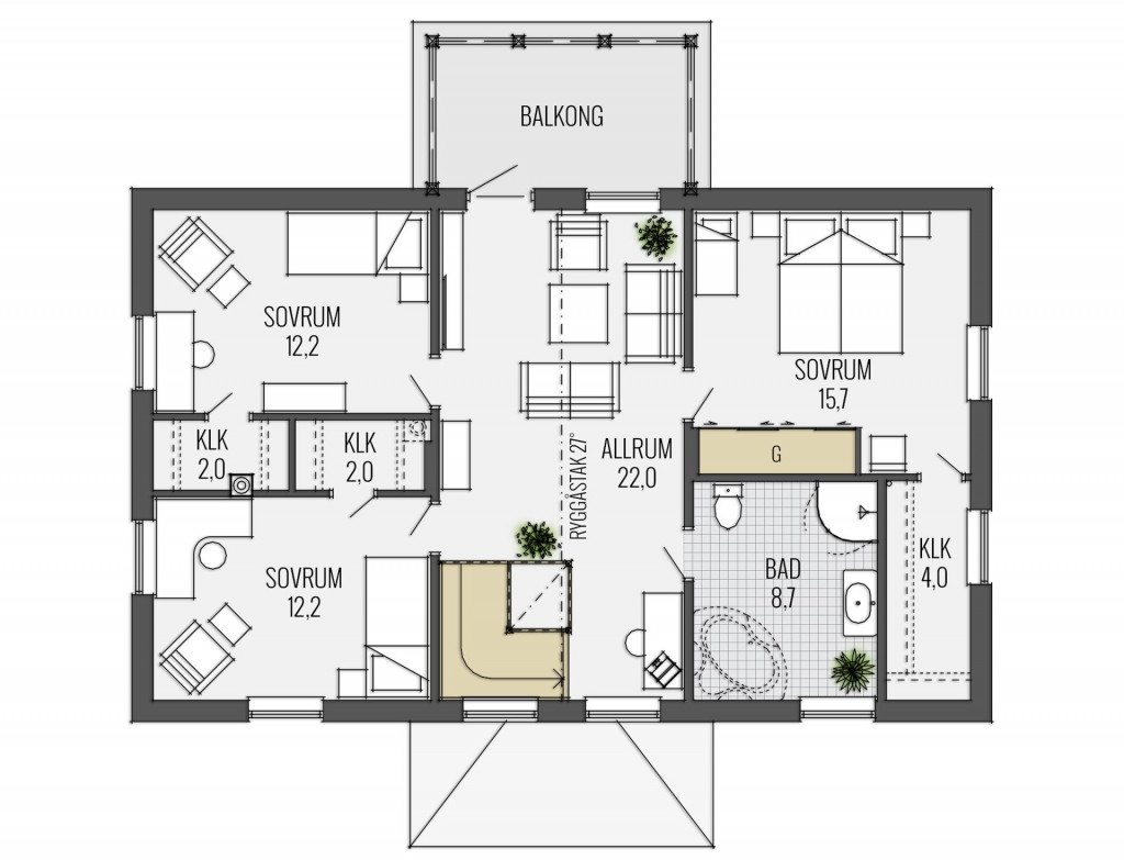 Mellangården Grundriss