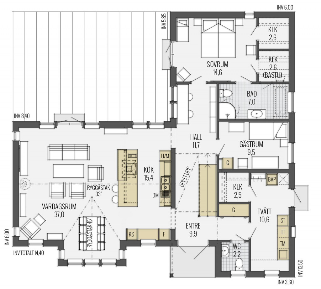 Södergården Grundriss
