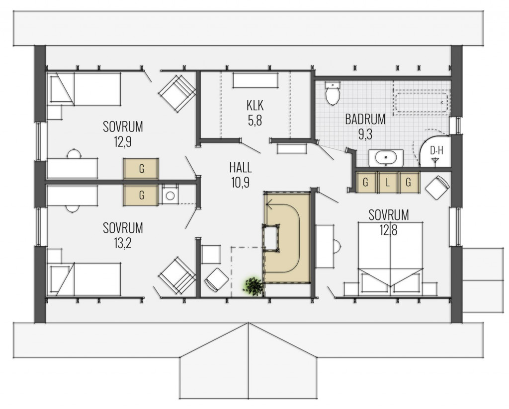 Trollenäs Grundriss