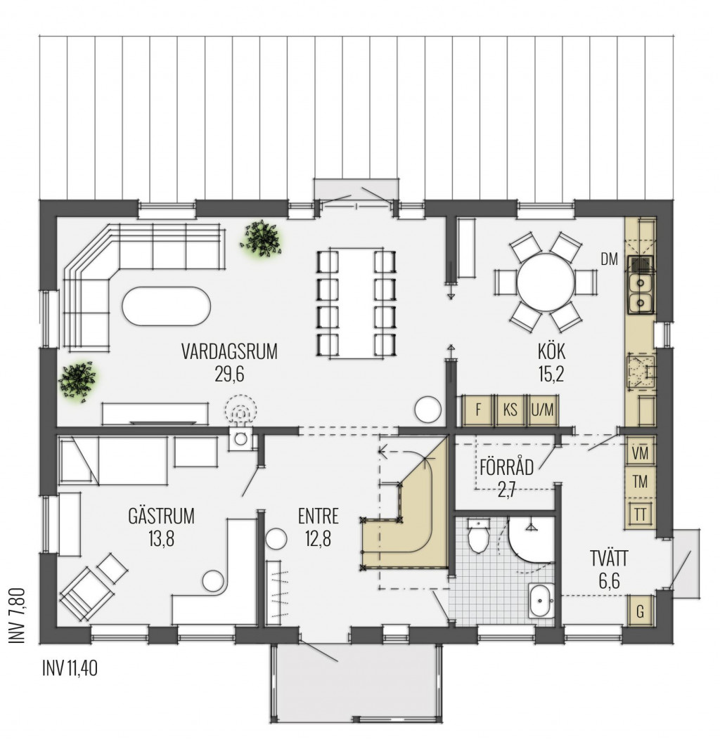 Trollenäs Grundriss